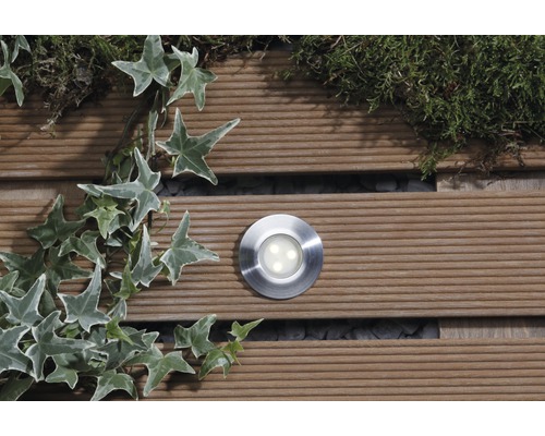 LED inbouwspot IP67 uitbreiding naar 3-delige set 1x0,5W RVS 4057601 42x45 mm