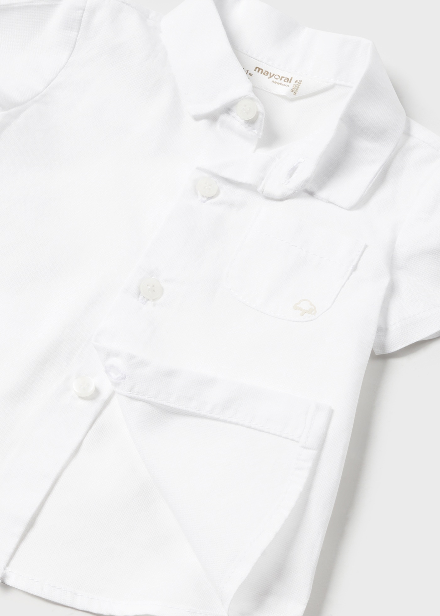 Camisa Oxford de bolso para recém-nascido