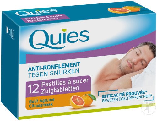 Quies Pastilles A Sucer Anti-Ronflement Agrume 12 Pastilles
