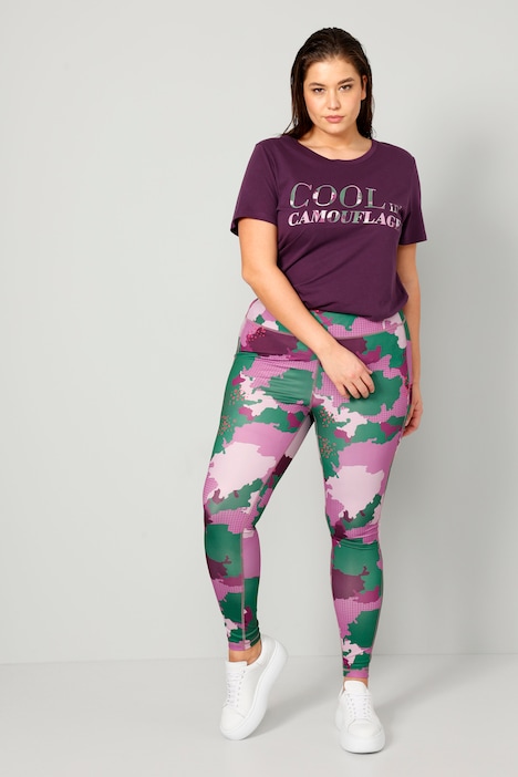 Funktions-Leggings, atmungsaktiv, Color-Camouflage