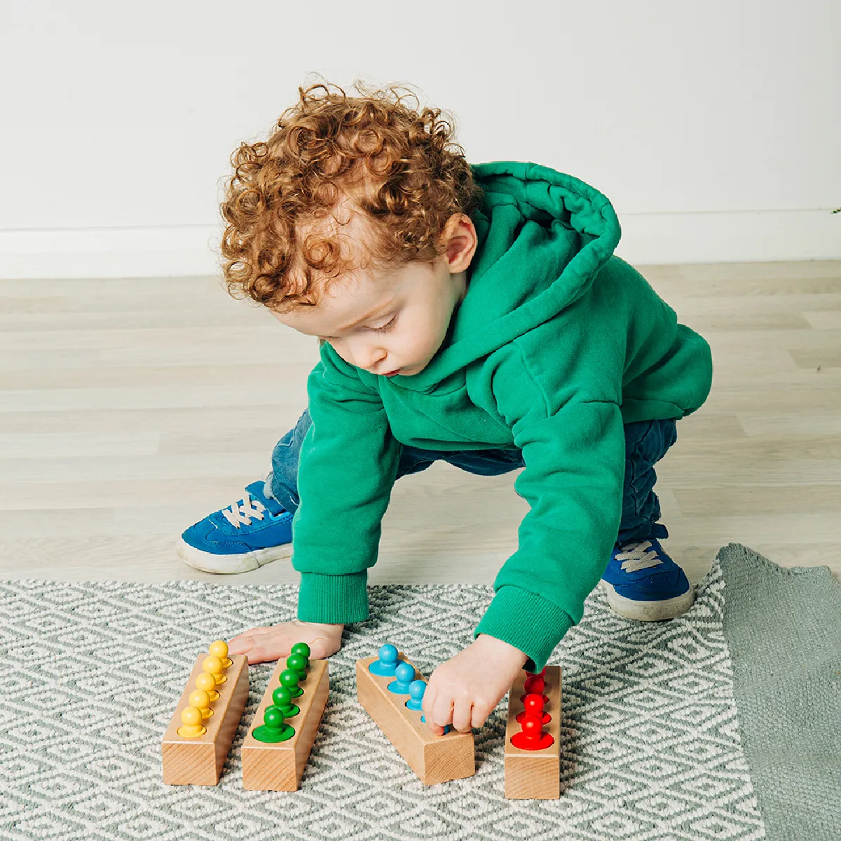 Bigjigs Toys Puzzle Tri Blocs Chevilles