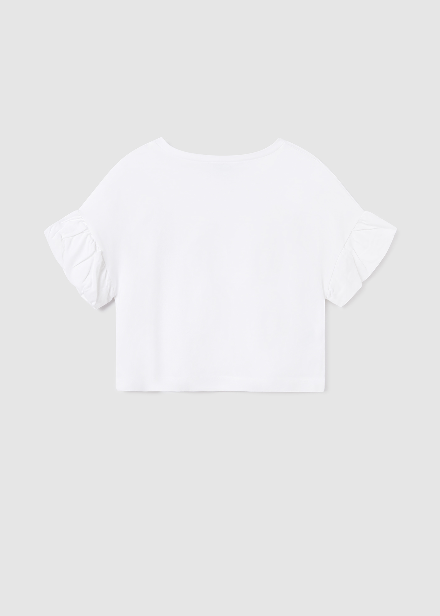 Camiseta de manga curta com tachas para meninas