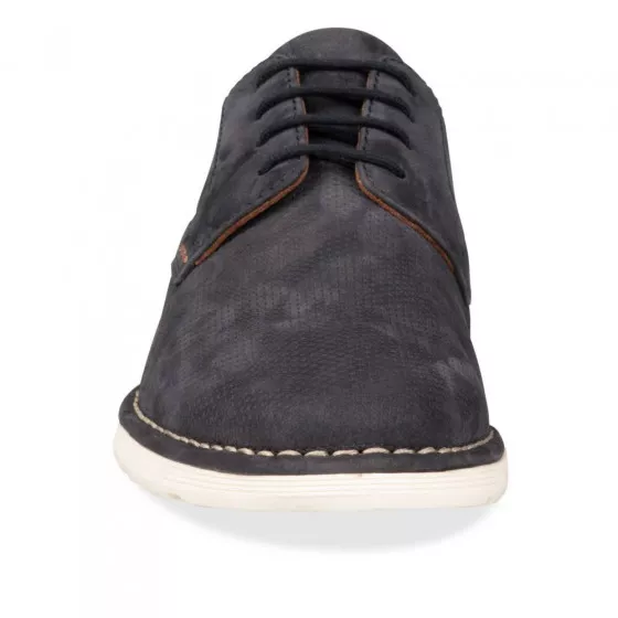 Derbies MARINE DENIM SIDE CUIR