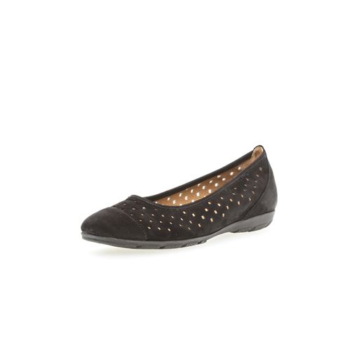 Gabor Nubuck Lavato Ballerinasko, Sort, 40.5