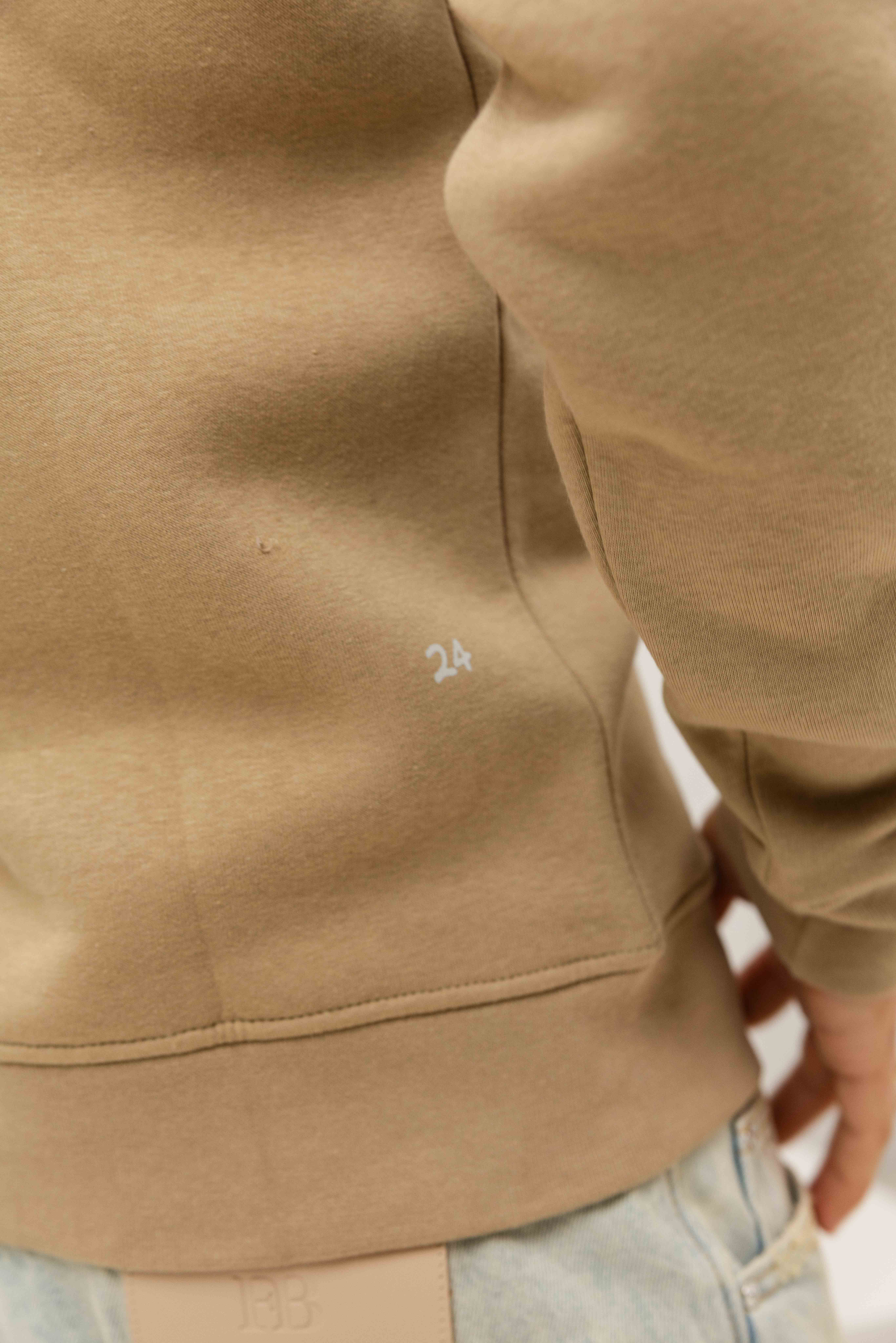 24 Uomo Logo Basic Sweater Heren Army