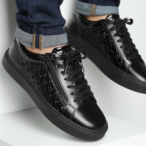Baskets Low Top Lace Up Zip Mono 1277 Lux Mono