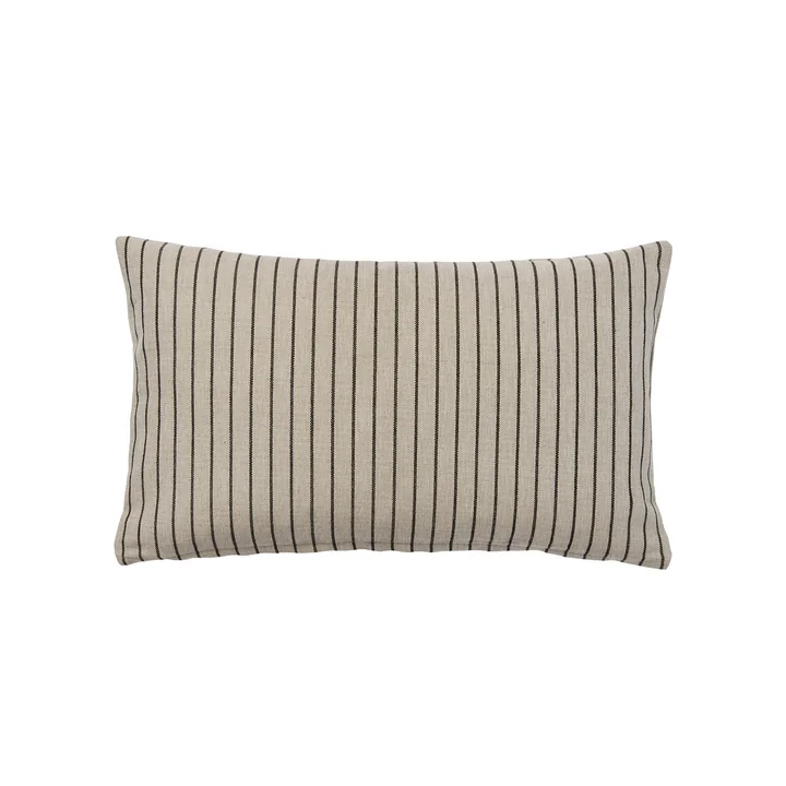 Broste Copenhagen - Karen Kissenbezug, 30 x 50 cm, hellbeige / schwarz
