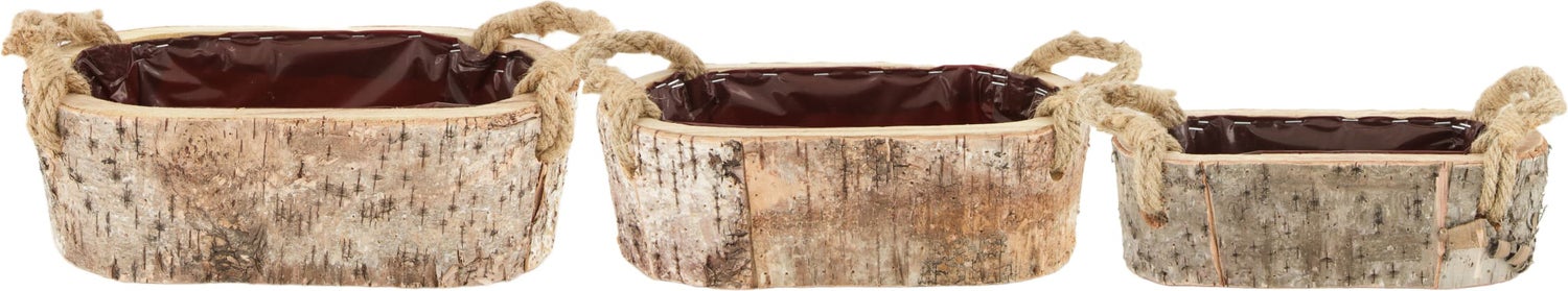 Dijk Natural Collections plantenbak Liva naturel 26 x 12 x 8 cm