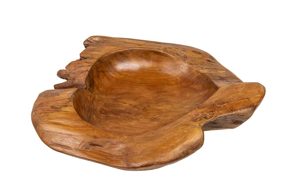 Massive Schale NATURE ROOT 40cm natur Teakholz Wurzelholz