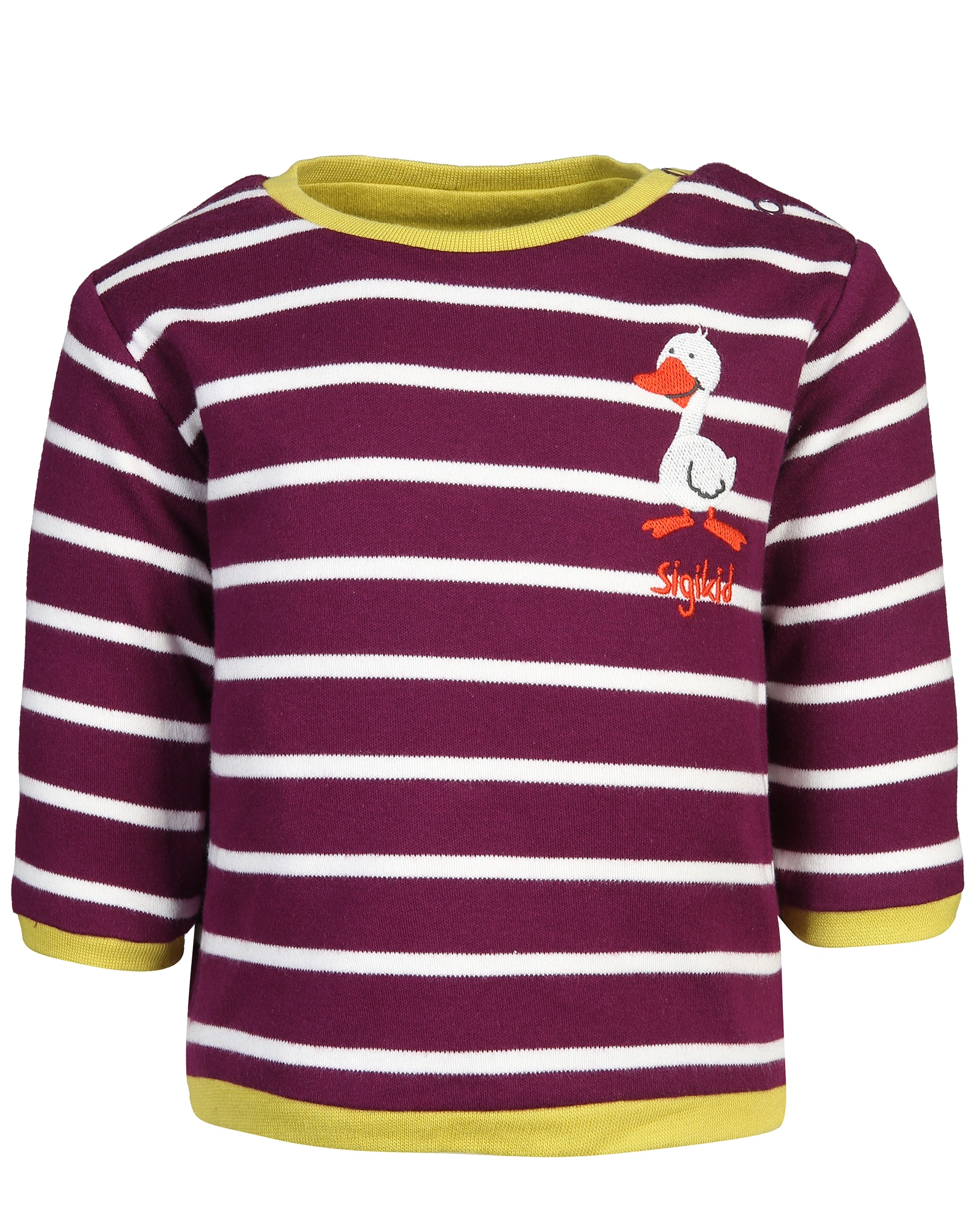 Wendeshirt FARM ANIMALS gestreift in lila/grün