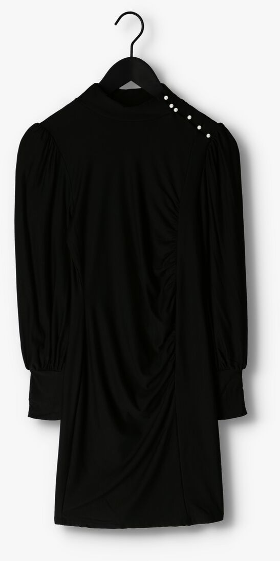 GESTUZ zwarte gestuz midi jurk rifagz button puff dress