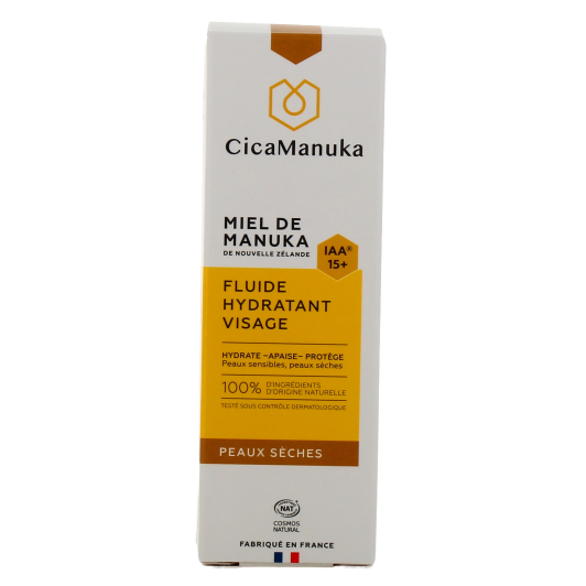 Cicamanuka fluide hydratant visage bio - Peau sèche et sensible