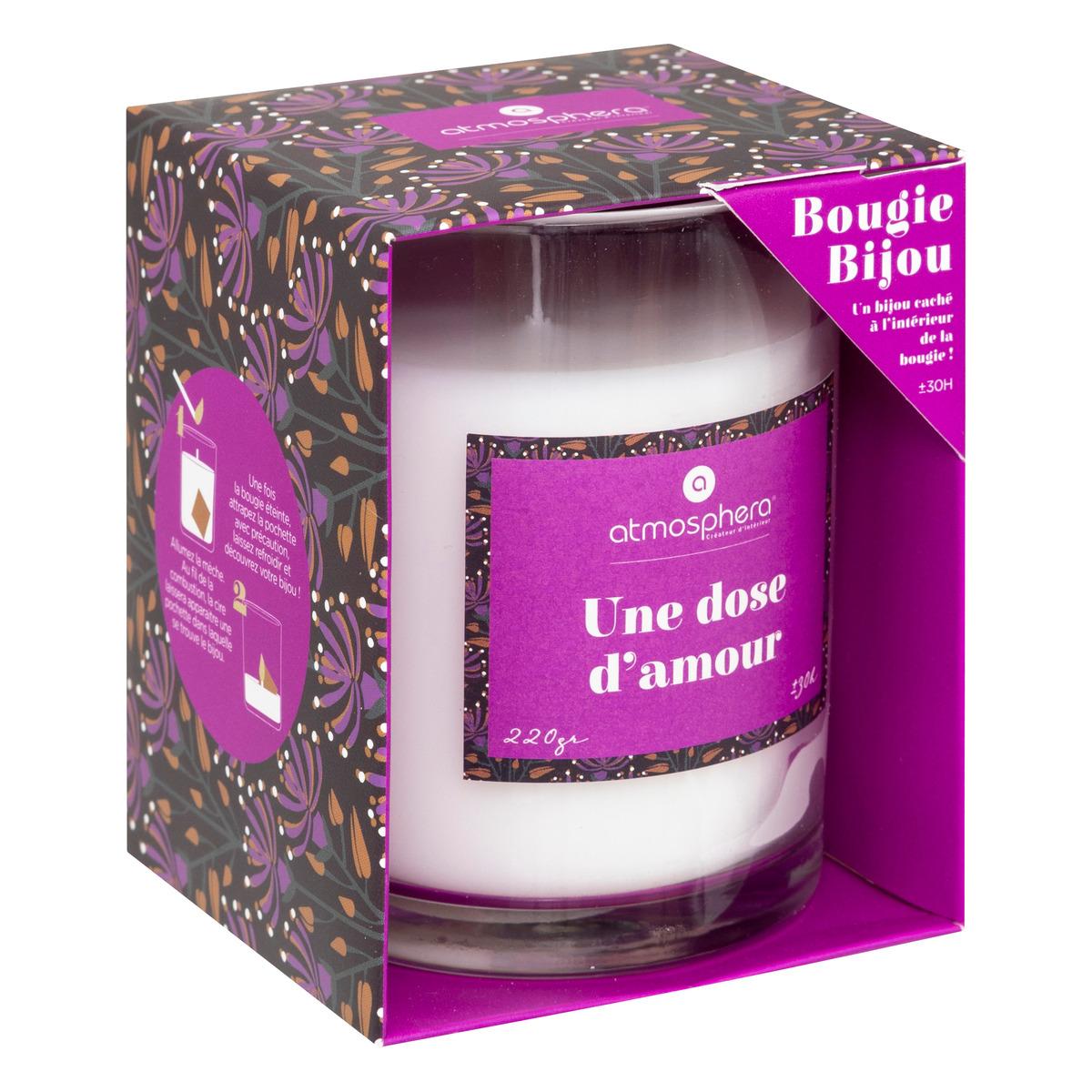 BOUGIE PARFUMEE VERRE AVEC BIJOU MILY FRUIT ROUGE 220G
