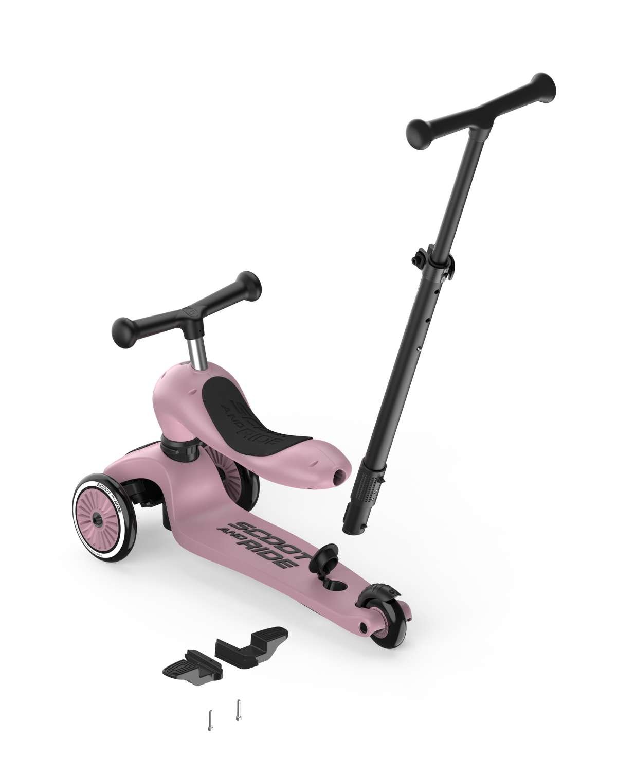 Sparkesykkel og Løpesykkel M/ Foreldrehåndtak | Scoot and Ride Highwaykick 1 Push & Go – NYHET