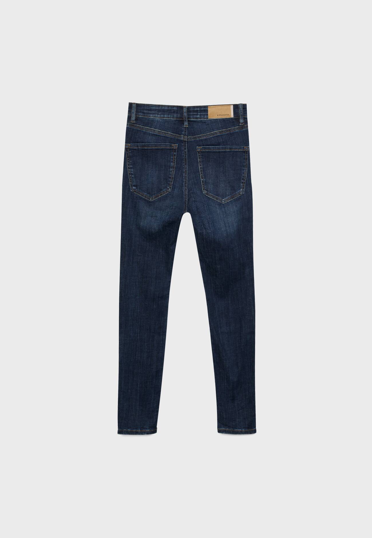Calça jeans skinny de cintura regular, tamanho 1400.