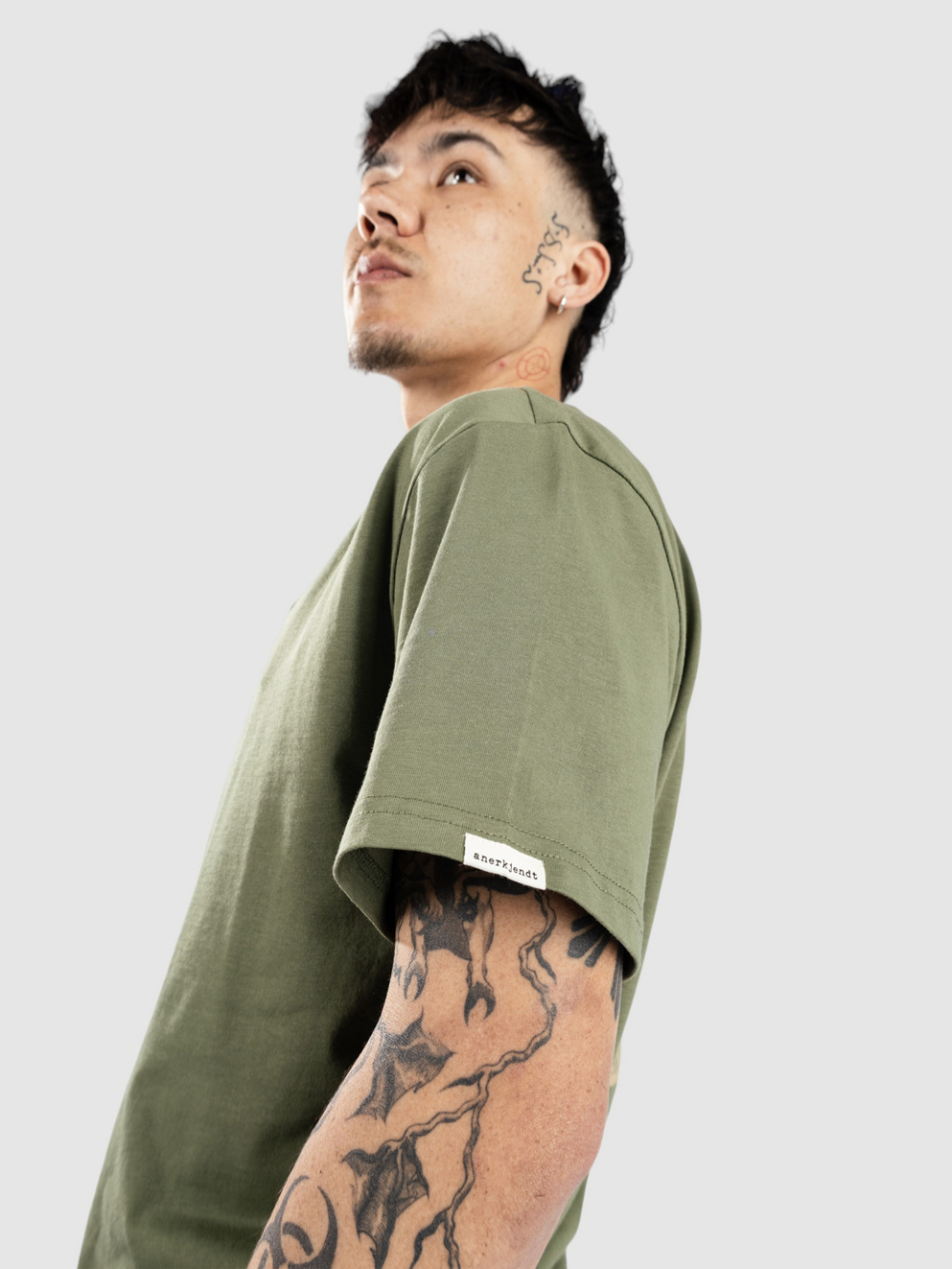 Anerkjendt Akkikki S-S Print - Gots T-Shirt olivine