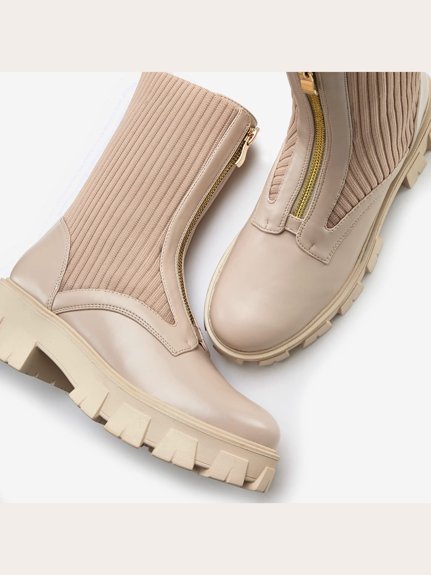 Bottes à glissière semelle chunky tendance