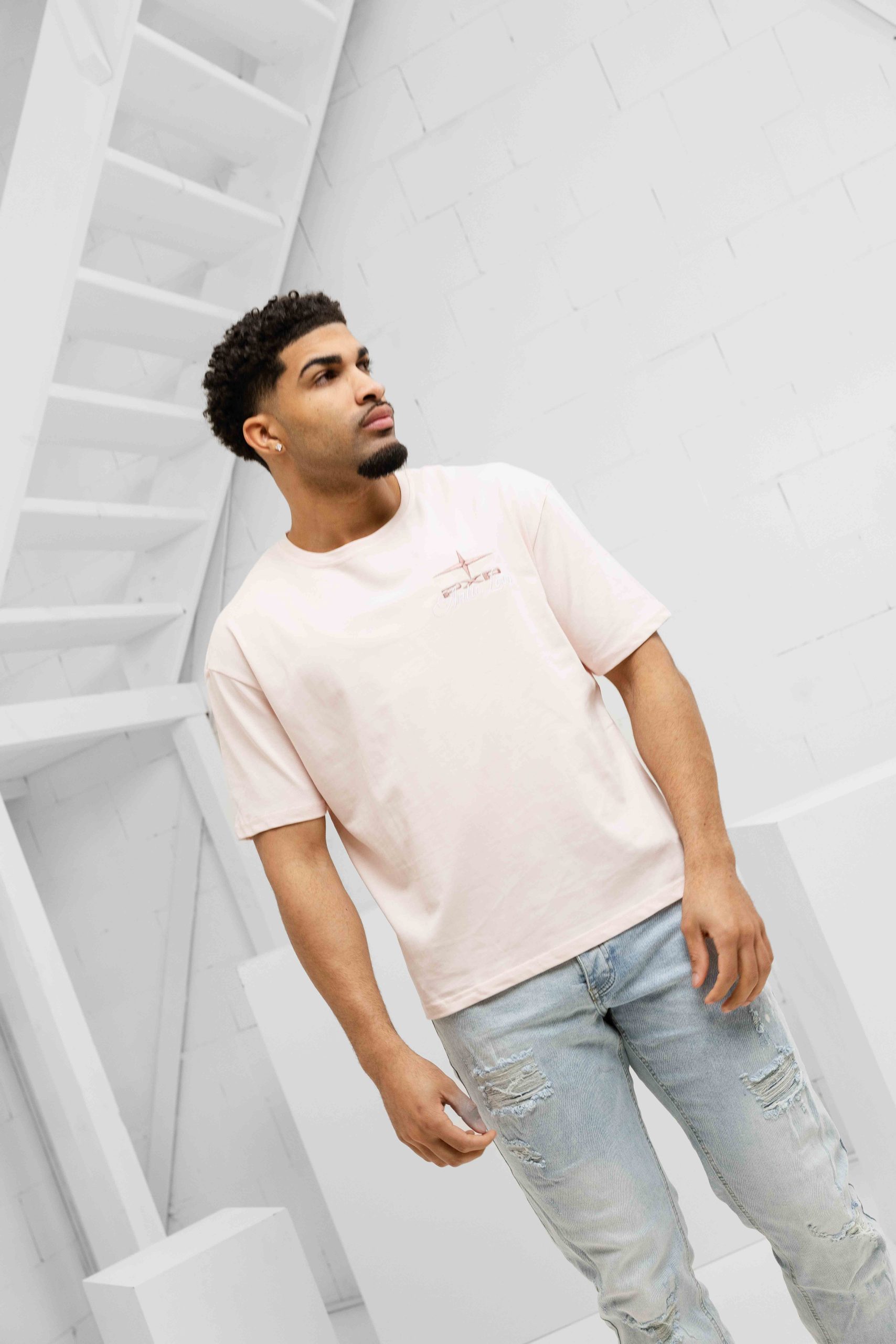 Project X Paris Antic Love T-Shirt Heren Lichtroze