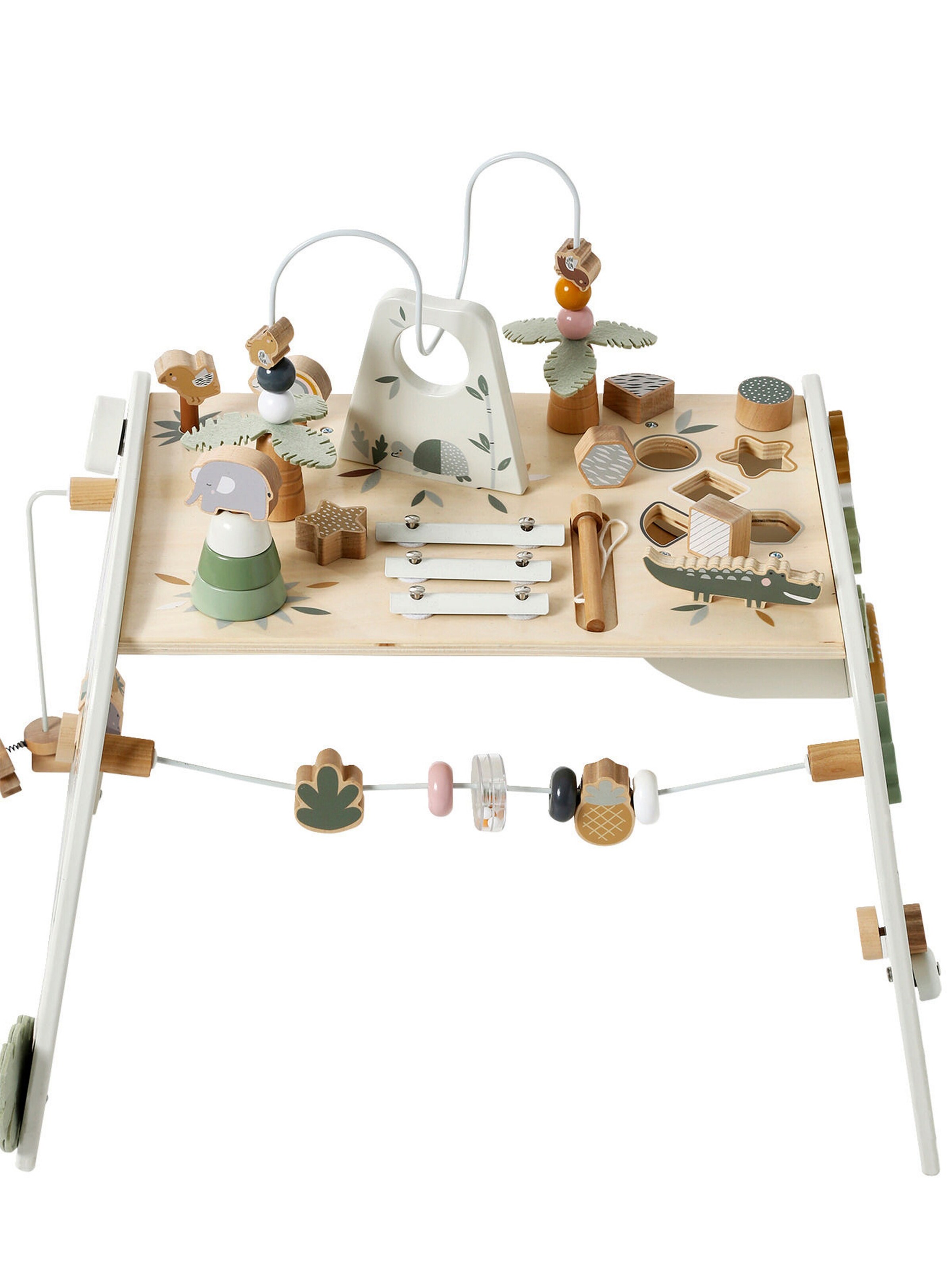 Vertbaudet Mitwachsender Baby Activity-Tisch TANSANIA, Holz FSC® natur
