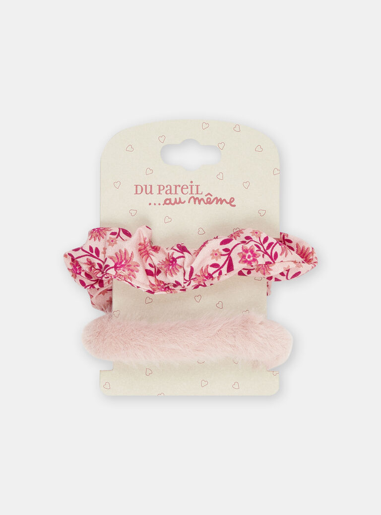 2 chouchous roses fille