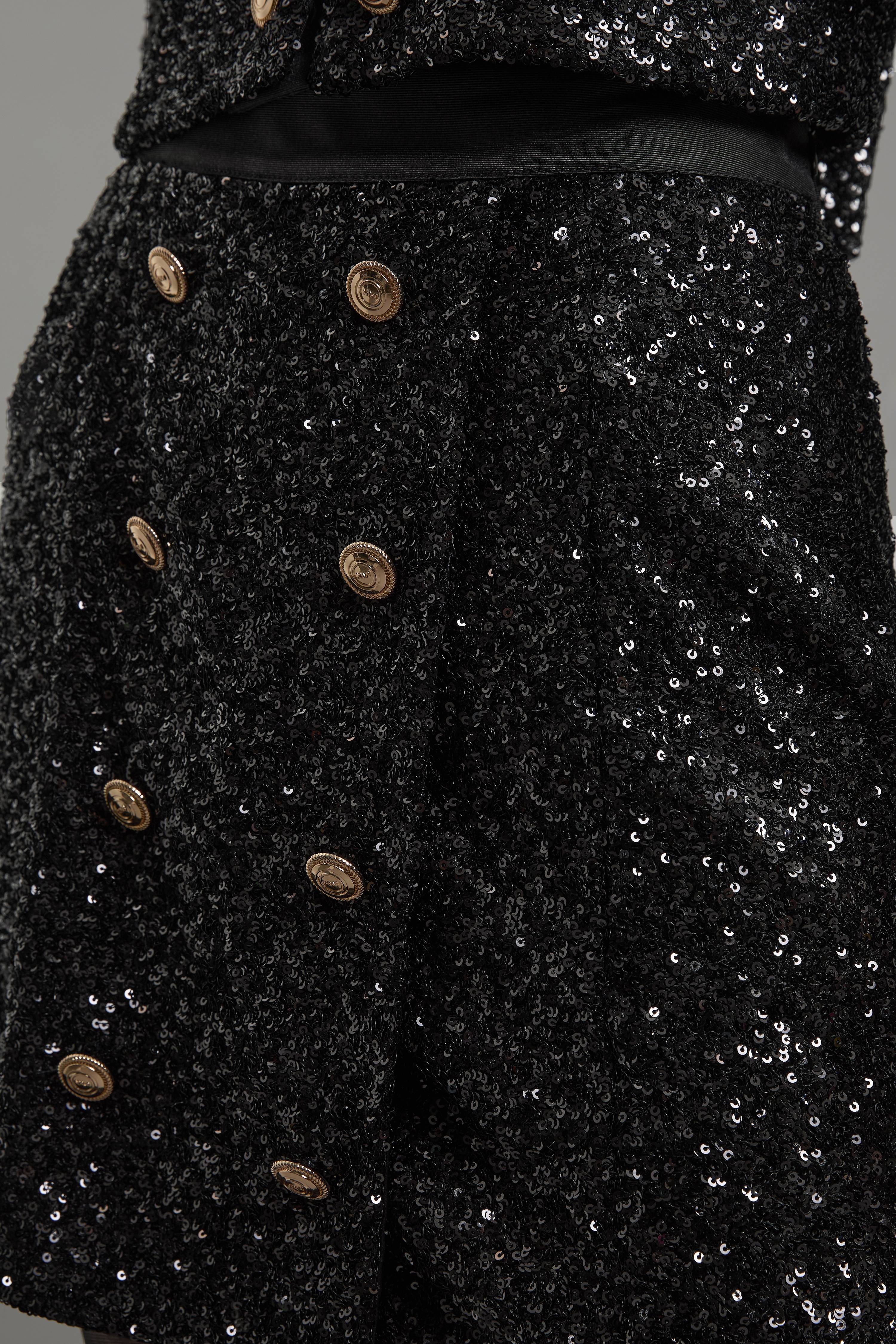 KarenMillen Mini-jupe Ajustée Portefeuille à Paillettes Tall