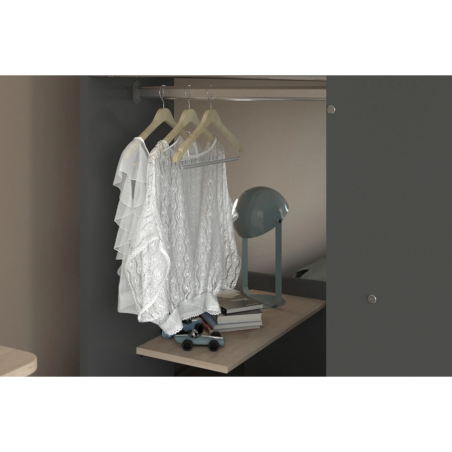Parisot Etagenbett Stim 2 - mit Kleiderschrank und Schubkasten Beige