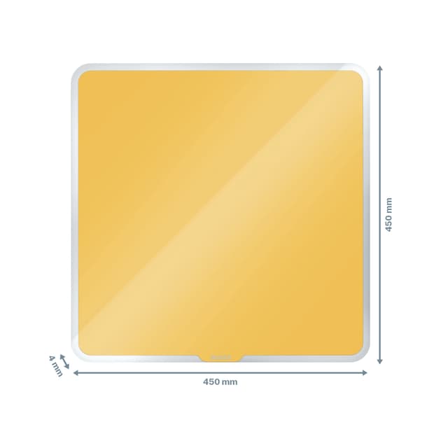 Whiteboard glastavle Leitz Cosy 45x45gul