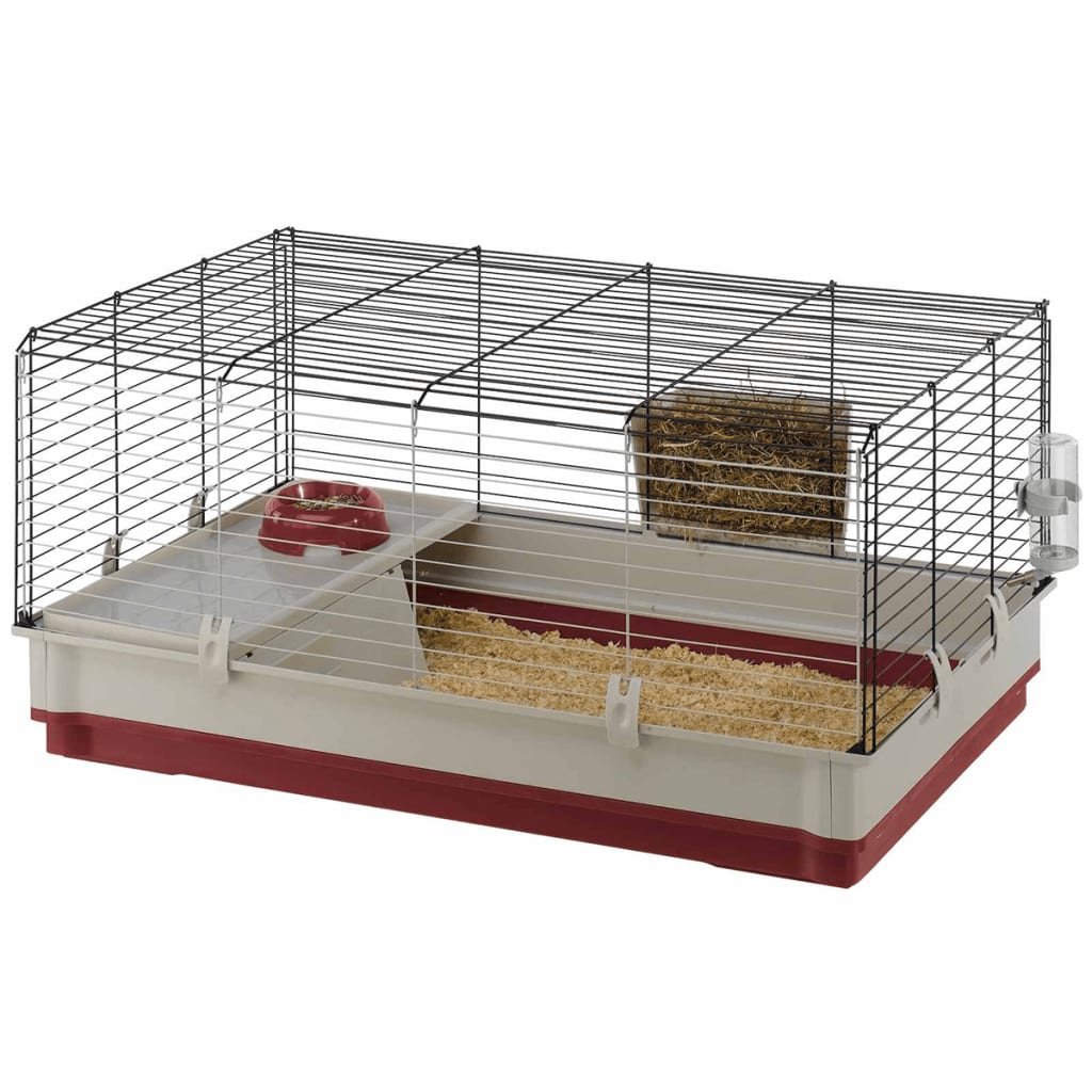Cage pour lapins krolik 100 l 100x60x50 cm bordeaux 57070570