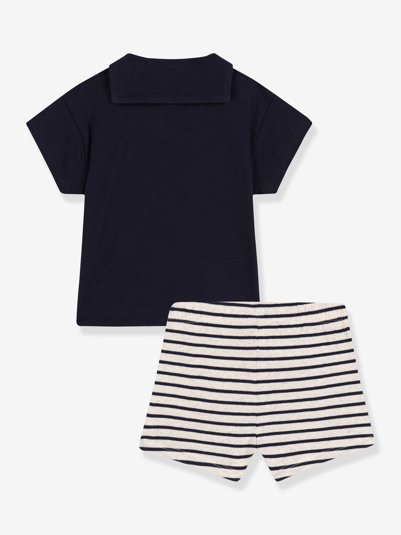 Conjunto PETIT BATEAU de 2 peças para recém-nascido, azul