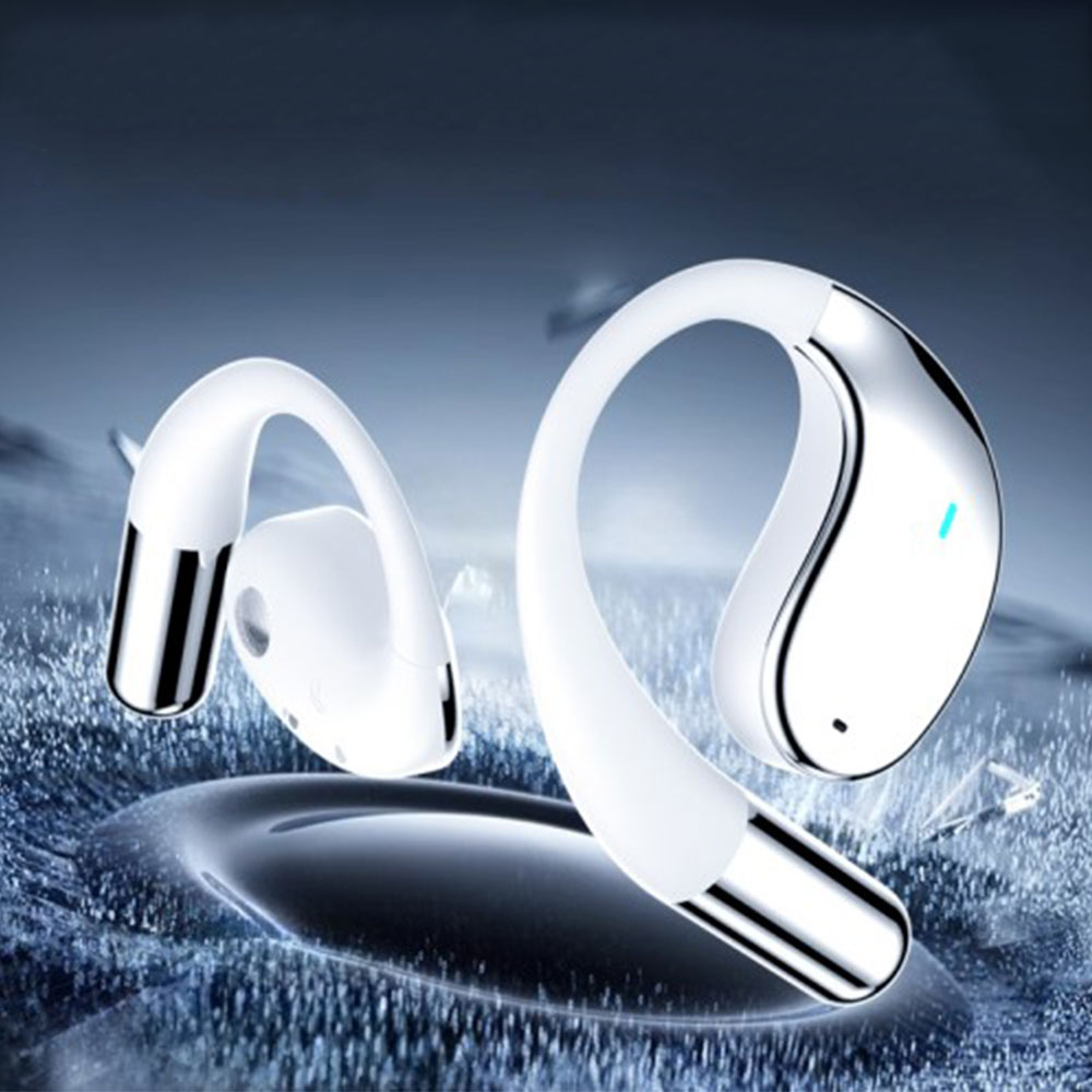 Open-Ear Bluetooth 5.4 Sport Kopfhörer mit Ladecase / KI-Adaption und Noise Reduction - Weiss