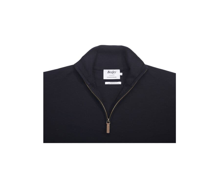 Pull col zippé homme Noir - VLARINOS