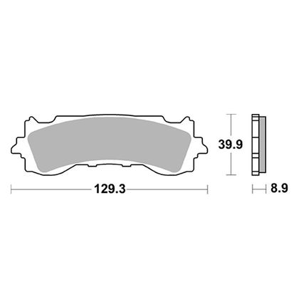 Plaquettes de freins SBS 952HS Sinter Métal Fritté avant