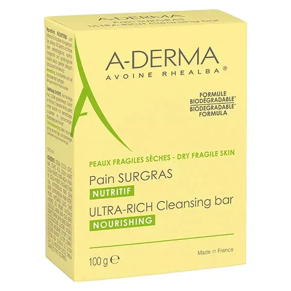 A-Derma Les Indispensables Pain Surgras Nutritif 100g