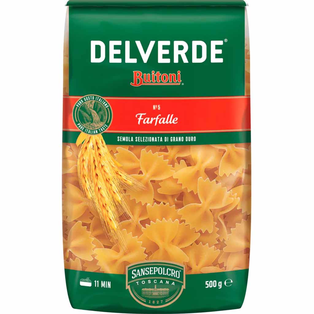 Delverde Buitoni Nudeln Farfalle 500g MHD:30.10.27