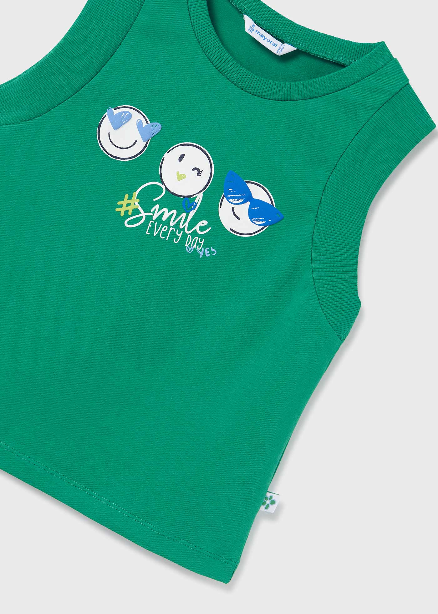 Camiseta regata de algodão sustentável para meninas
