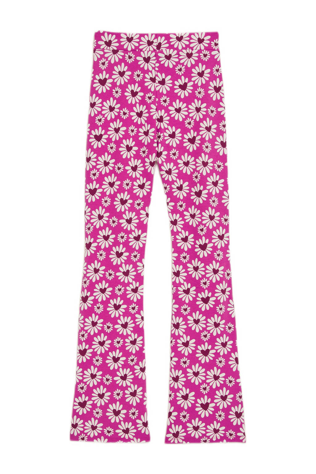WE Fashion broek met all over print intense pink