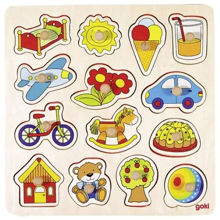 goki Steckpuzzle Schaukelpferd, Ball, ...