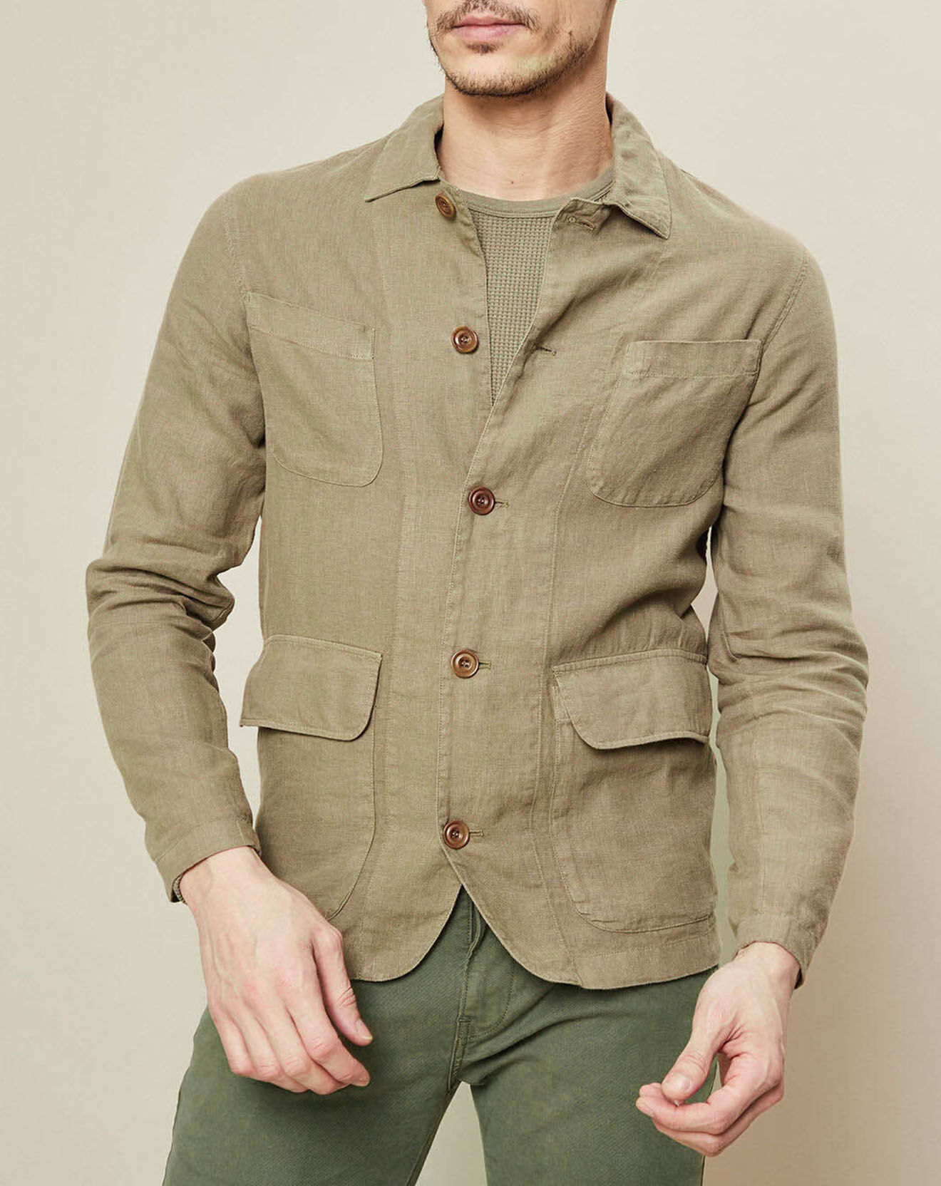 Hartford Veste 100% Lin Jeffrey argile