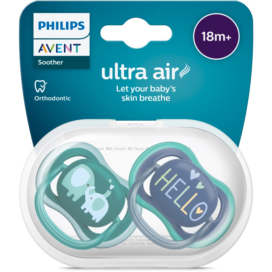 Philips Avent Schnuller ultra air SCF34918 ab 18 Monate grünblau