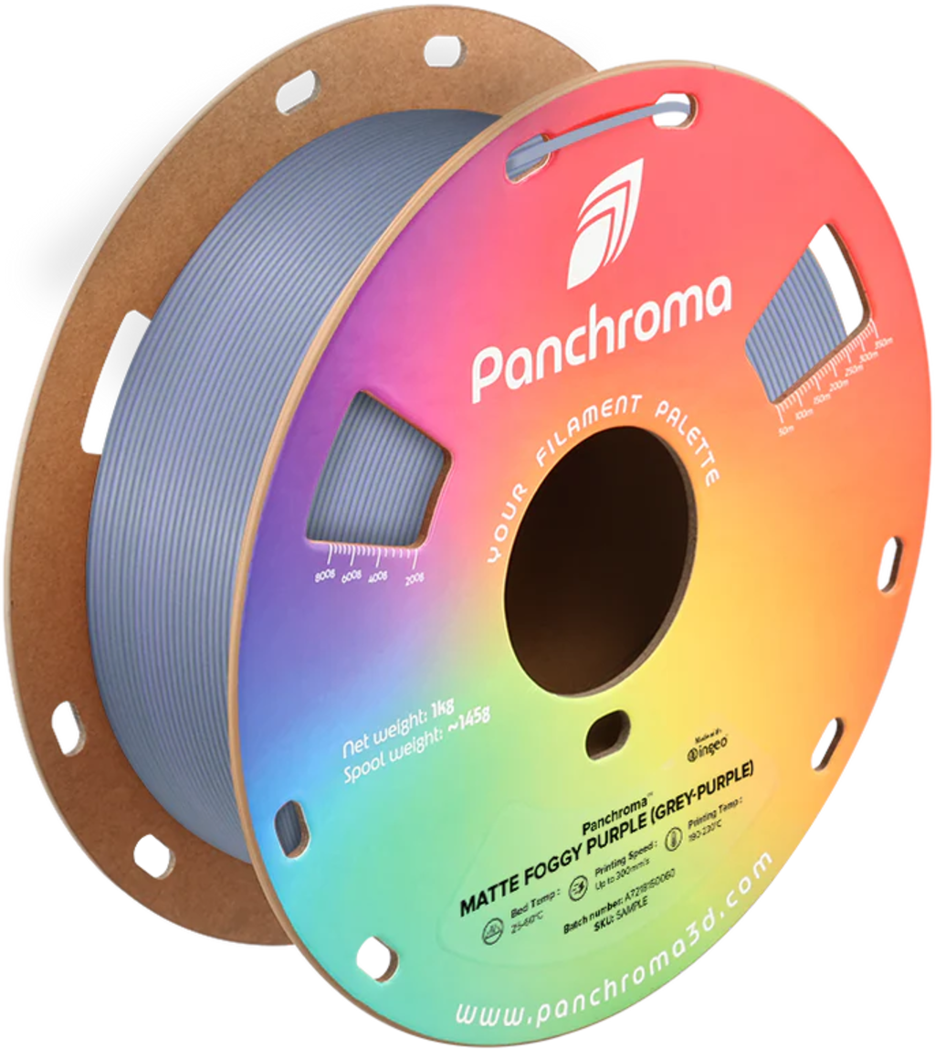 Polymaker  Panchroma™ PLA Dual Matte Foggy Purple (Grey-Purple), 1,75 mm / 1000 g    Zwei Farben, ein Meisterwerk in Foggy Purple