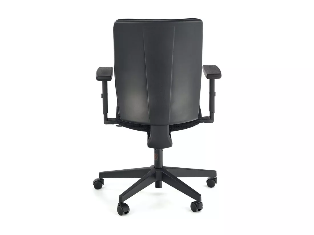 Fauteuil de bureau ergonomique en tissu vert avec piètement noir à roulettes ELIE