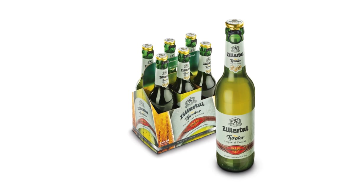 Zillertal Bier Tyroler Imperial Zwickl Tray 6x 0,33 Liter (Mehrweg)
