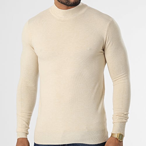 Pull Col Cheminée LD-690017 Beige