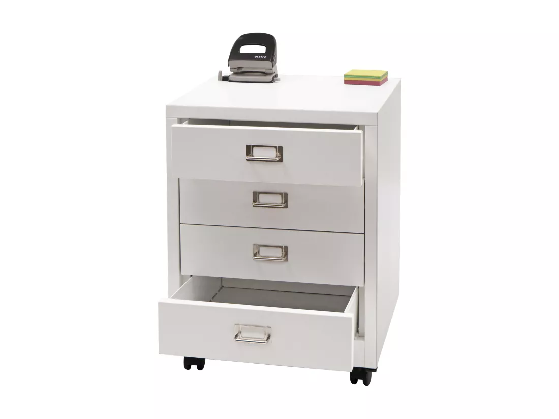 Caisson à roulettes MCW-L49, blanc