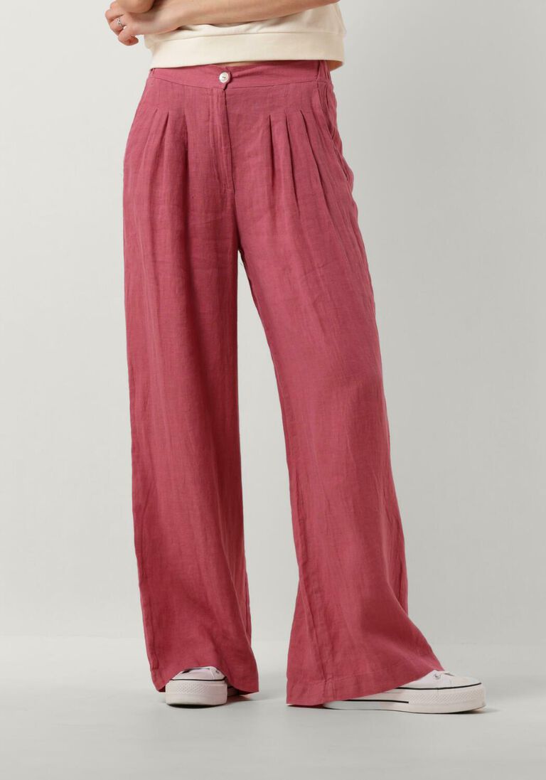BY-BAR roze by-bar wijde broek eli linen pants