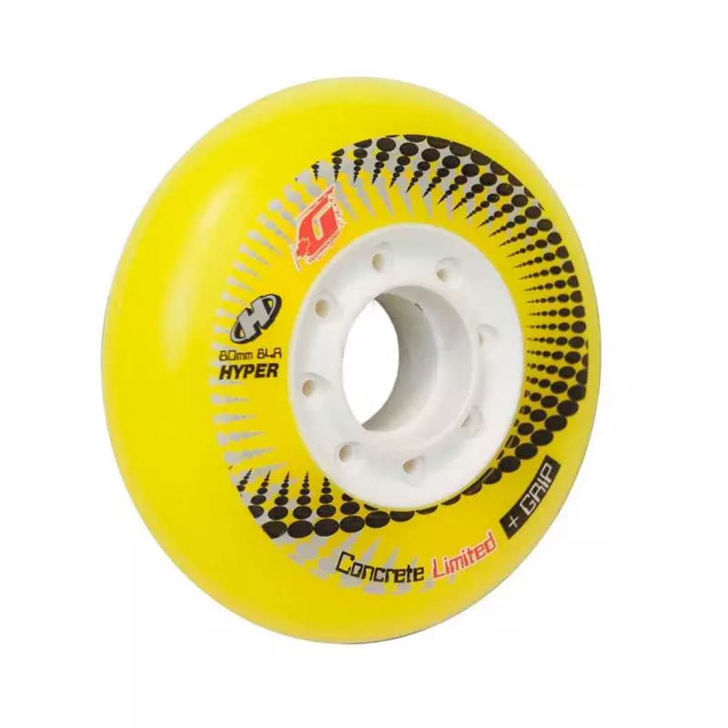 Roue de roller HYPER kit de 4 hyper concrete+g ltd 84a 80mm jaune