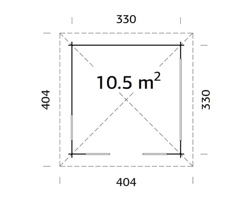 Gazebo Julie 350 x 350 cm naturel
