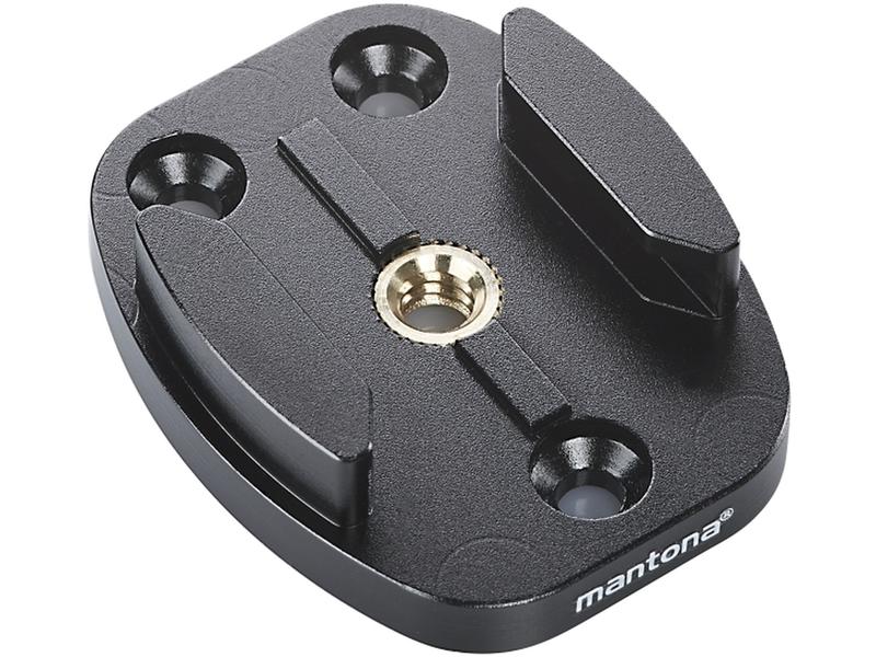 Mantona Schnellwechselplatte Set GoPro 1/4 Zoll Schnellspann Halterungen aus Metall und Kunststoff für GoPro Adaptersysteme