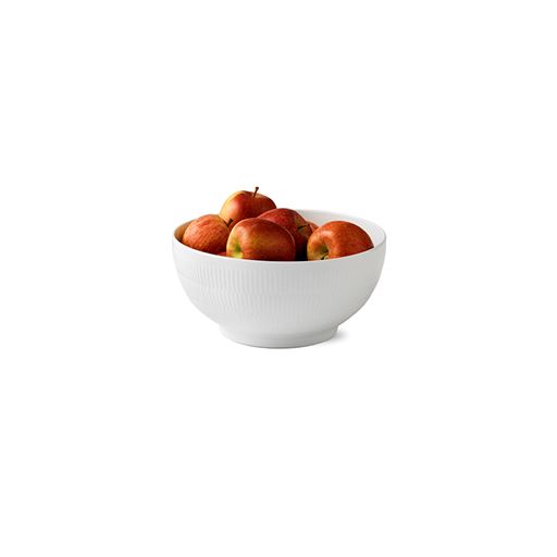 Royal Copenhagen Hvid Riflet Salatskål, Ø24 cm