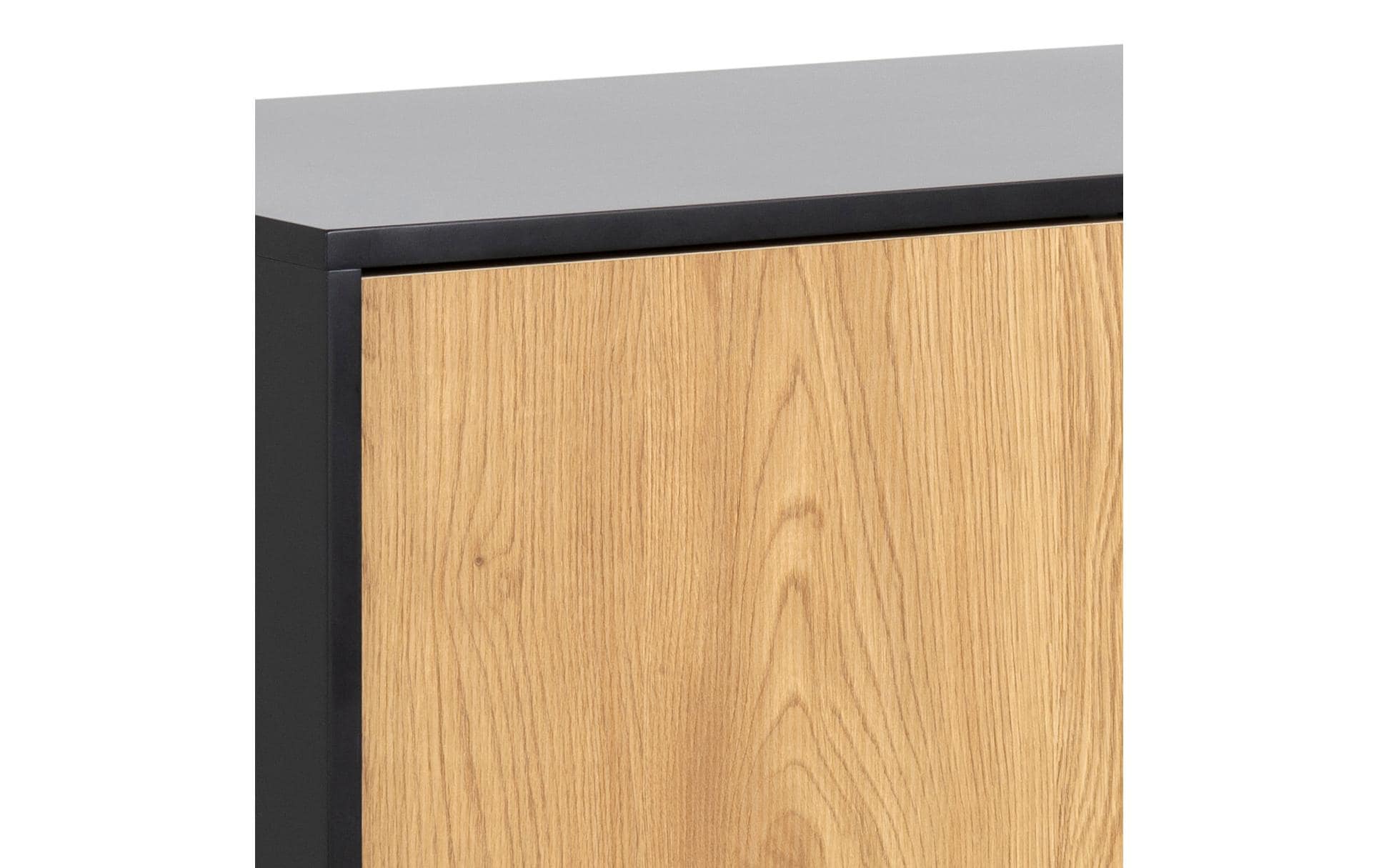 Sideboard Seaford 120 x 40 x 82 cm, Nature/Schwarz<br>Kommode